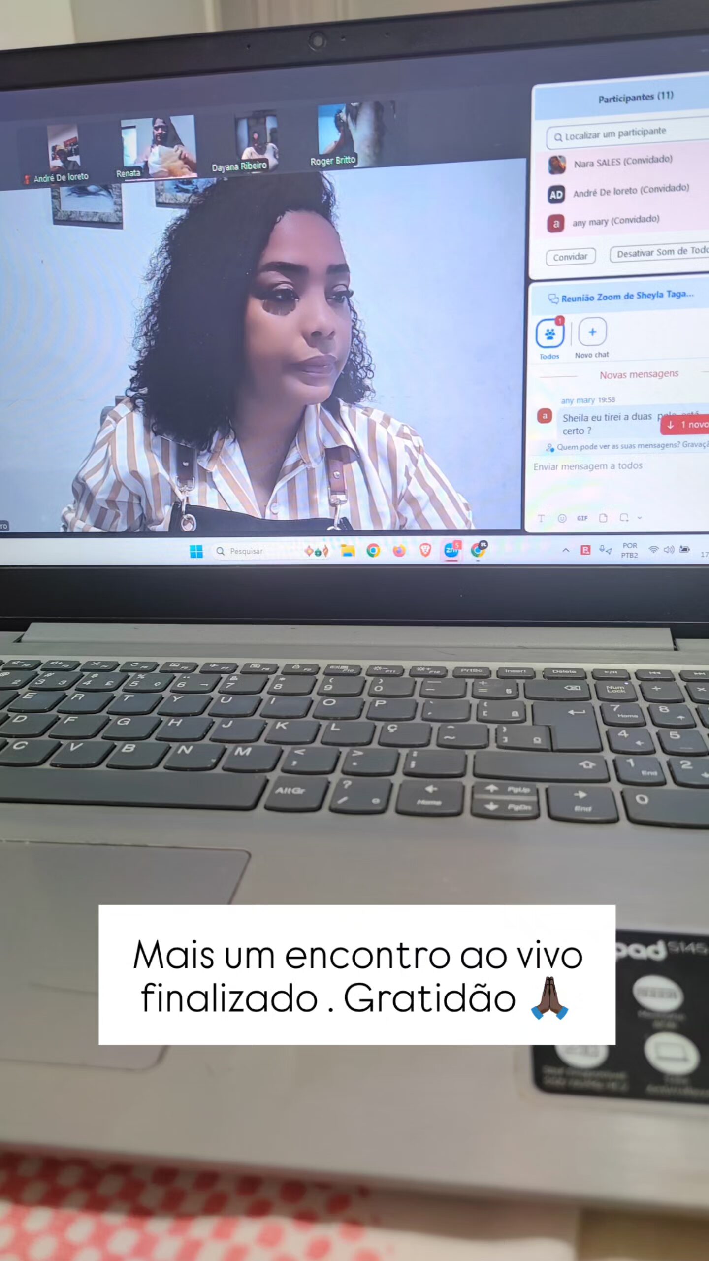 Depoimento de aluna satisfeita